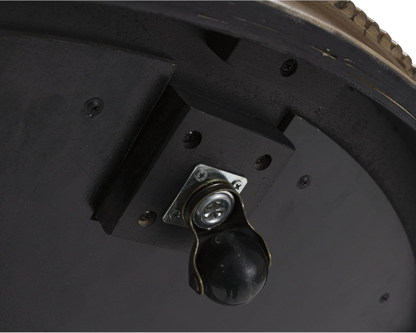 Camdill Casual Coffee Table with Faux Marble Tabletop and Casters, Light Brown & White