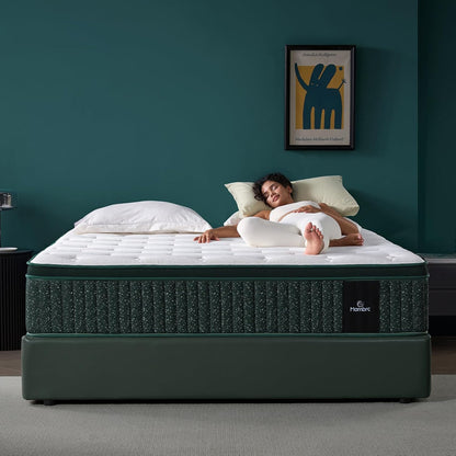 12 Inch King Size Hybrid Mattress in a Box – Medium Firm Memory Foam & Pocket Coils – Cooling Comfort, Motion Isolation & Pressure Relief