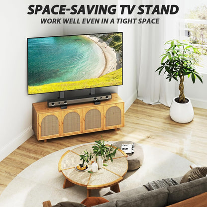 Universal Table Top TV Stand Base for 24-80 Inch LCD LED Tvs, TV Legs with Height Adjustment and Cable Management Hold up to 150Lbs, Max VESA 800X500Mm, Black