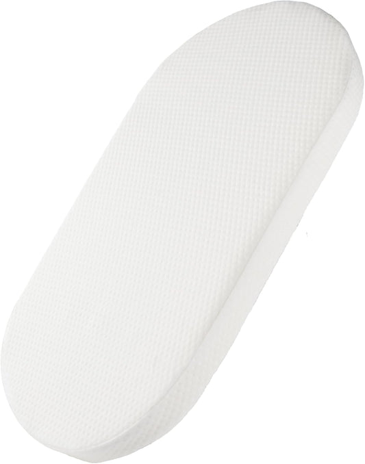 Baby Bassinet Mattress, 100% Breathable Cover, Water-Resistant Lining, Oval 30"X15"X2" Fit for Safety 1St/ Delta Children Slumber/Baby Delight Go with Me Slumber Rockin and Moses Basket