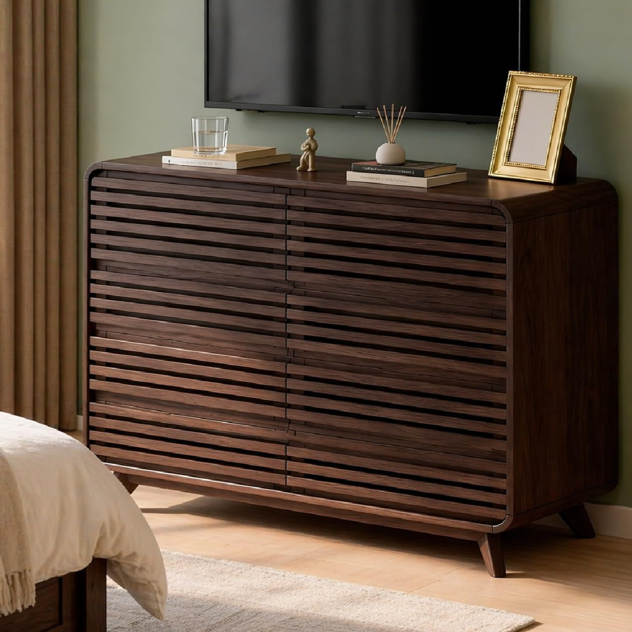 Dresser for Bedroom,8 Drawers Chests of Drawers, Pre-Installed Wooden Large Drawer Organizer for Bedroom Hallway