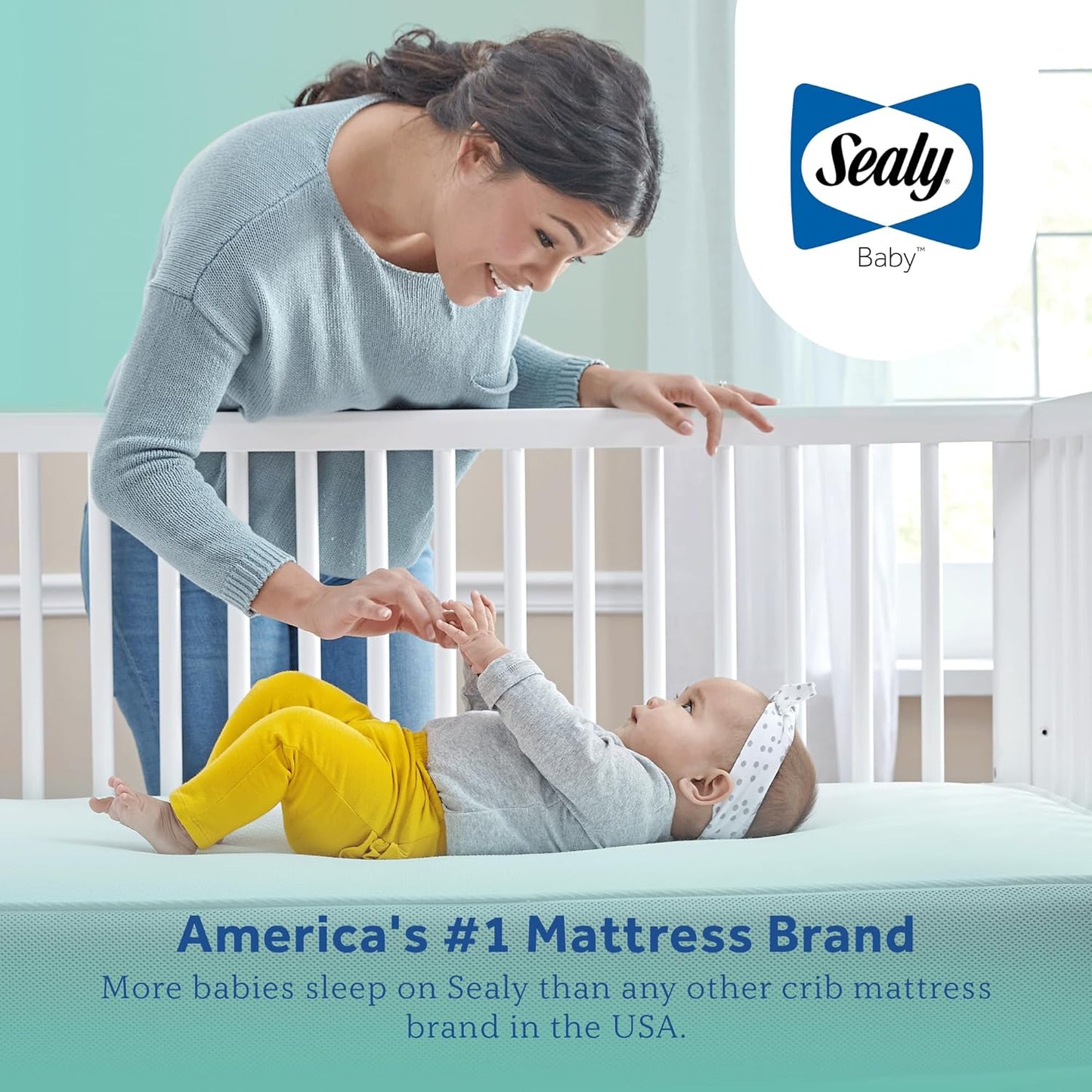 Posture Perfect Breathable Crib Mattress, GREENGUARD Gold Certified, Made in USA, 2 Stage Hybrid Memory Foam & 150 Premium Coils, Toddler Bed Fit, Safety & Quality Tested, 52X28"