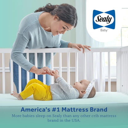 Posture Perfect Breathable Crib Mattress, GREENGUARD Gold Certified, Made in USA, 2 Stage Hybrid Memory Foam & 150 Premium Coils, Toddler Bed Fit, Safety & Quality Tested, 52X28"
