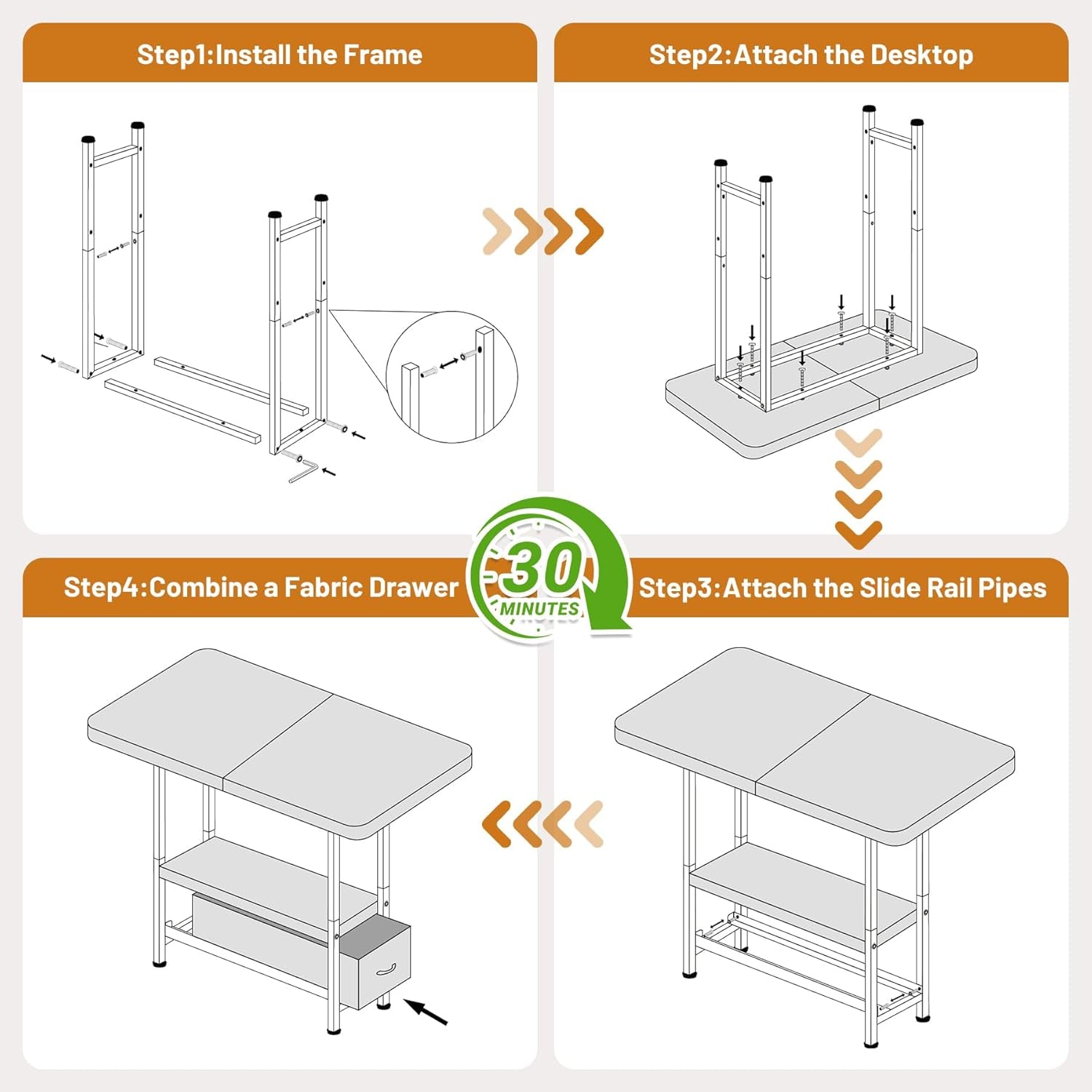Living Room Side Table with Drawer, 2 Tier Slim End Tables with Storage for Small Spaces, Narrow Nightstand for Sofa Couch, Bedroom, Rustic Brown