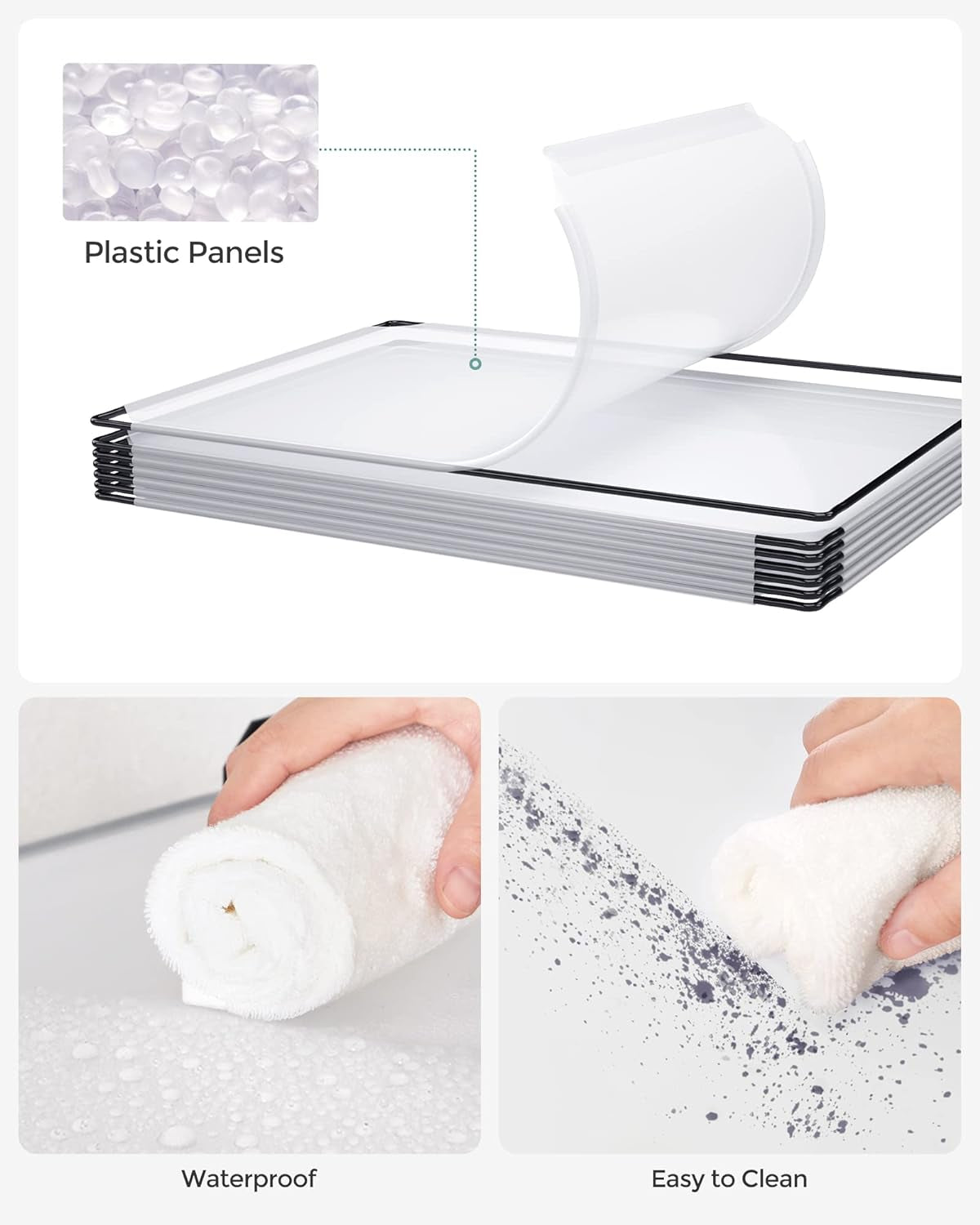 Cube Storage Organizer, Set of 16 Plastic Cubes, Book Shelf, Closet Organizers and Storage, Room Organization, Bedroom Living Room, 12.2 X 48.4 X 48.4 Inches, White ULPC44L