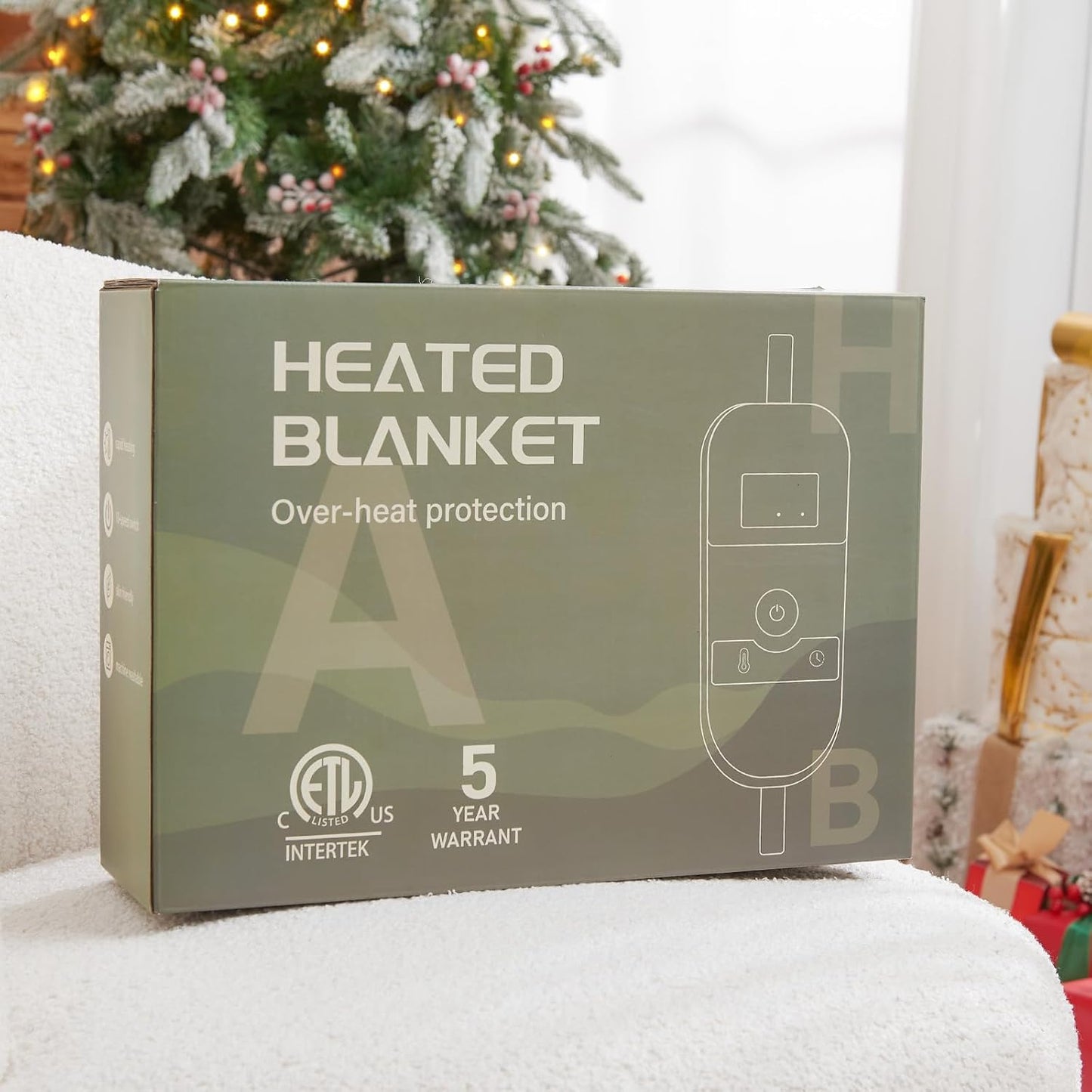 Heated Blanket Electric Throw, 50X60, Heating Throw with 10 Heating Levels & 8 Hours Auto Off, Plaid Checkered Sherpa Blanket Warmer for Adults, Farmhouse Home Decor for Couch Bed Office Gifts for Mom