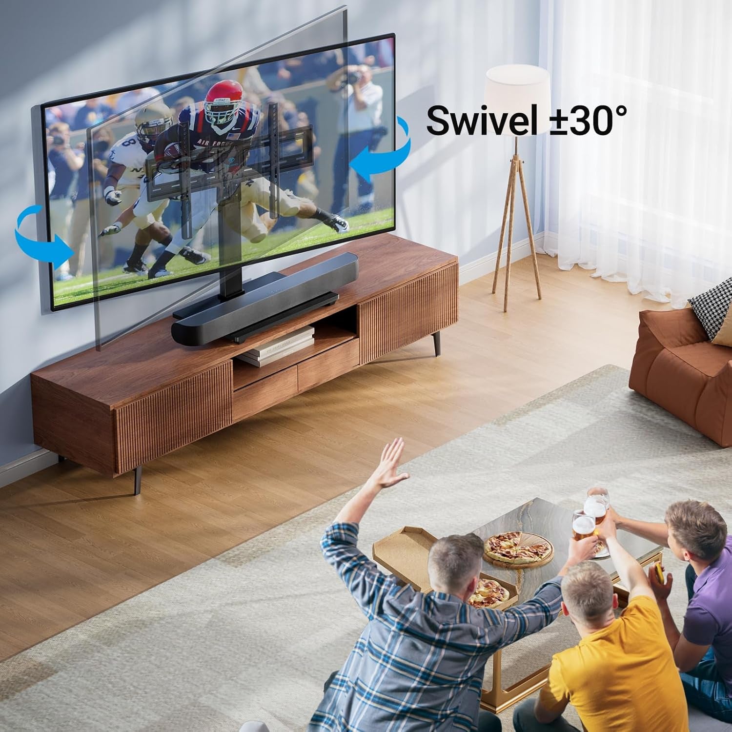 Universal Swivel TV Stand Legs for 37-65 75 Inch LCD LED Tvs, Height Adjustable Table Top Mount with Tempered Glass Base, VESA 600X400Mm, Television TV Stands Holds up to 99Lbs, PSTVS13