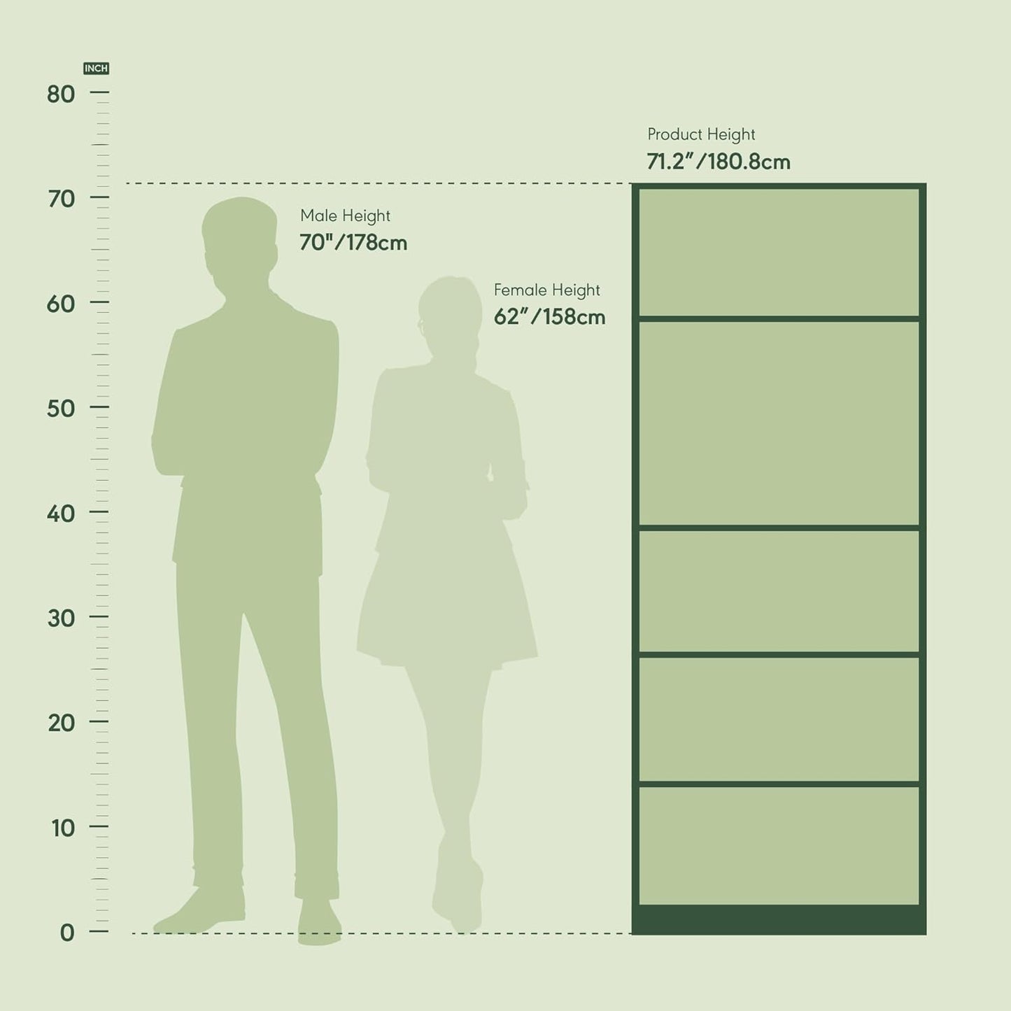 JAYA Book Shelf, 5-Tier Bookshelf, Bookcase with Adjustable Shelves, 9.5 X 24.5 X 71.2, for Organization and Storage, for Living Room, Bedroom, Home Office, White