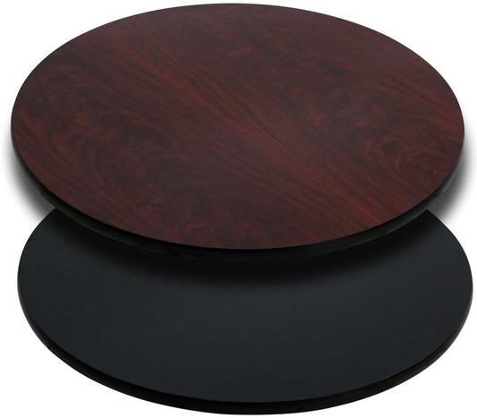 Glenbrook 36" round Table Top with Black or Mahogany Reversible Laminate Top