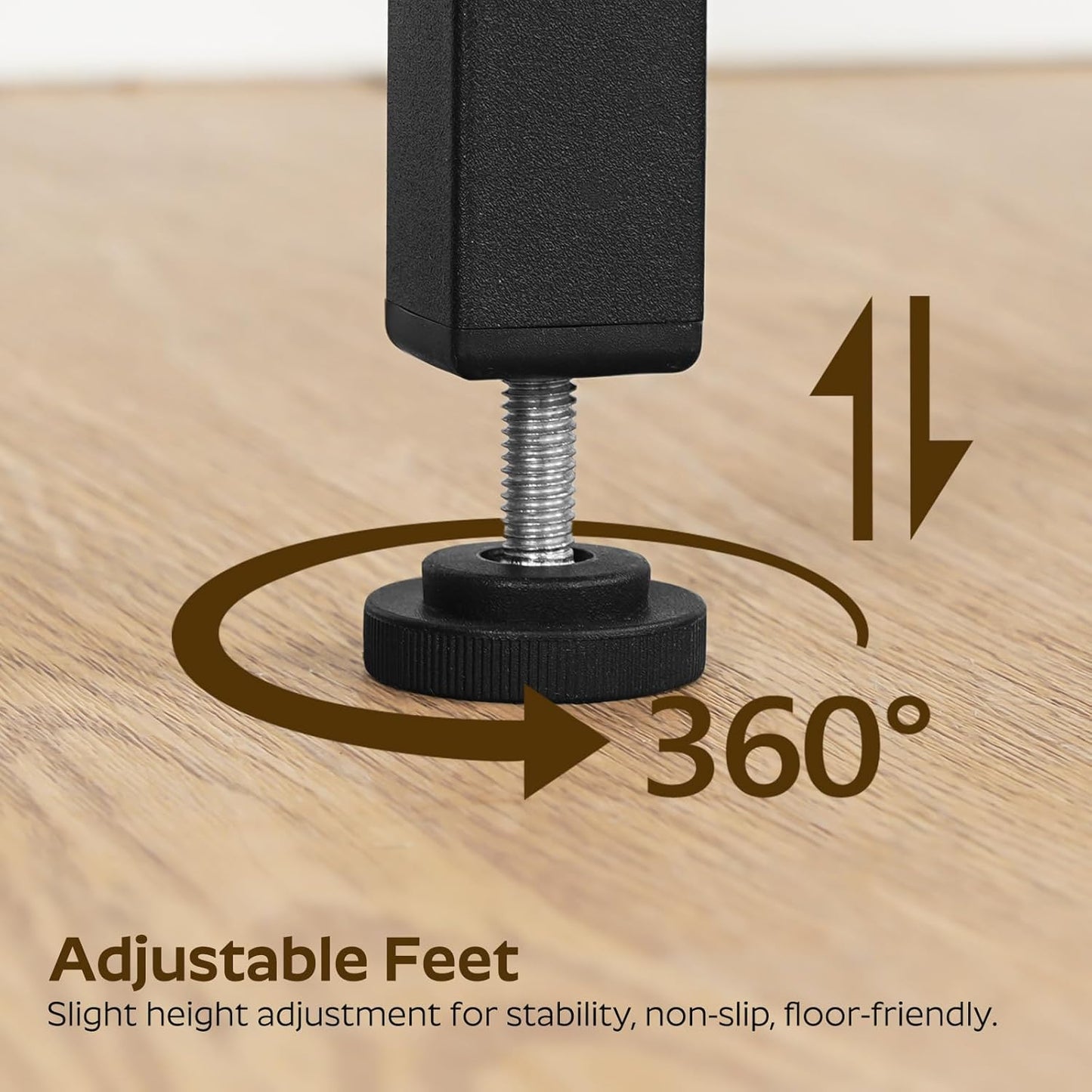 47.2" Computer Desk with Charging Station and LED Lights, Gaming Desk with Monitor Stand, 2-Tier Home Office Desk with 4 Side Hooks, for Living Room, Home Office, Black DN12UDBB