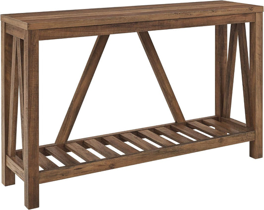 Modern Farmhouse Accent Entryway Table Entry Table Living Room End Table, 52 Inch, Rustic Oak