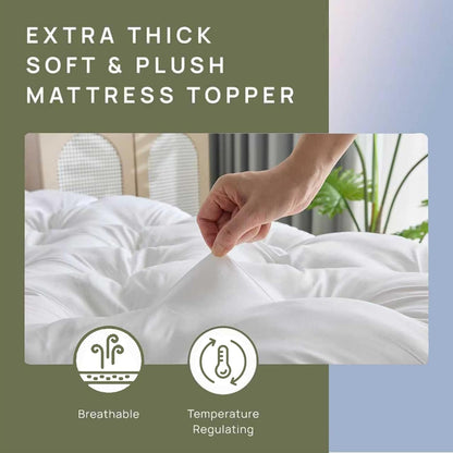 5 Inch Memory Foam Mattress Topper Queen for Back Pain Relief, Extra Thick Gel Memory Foam Bed Topper, Soft Fluffy Supportive Pressure Relief Mattress Pad, 80"X60"