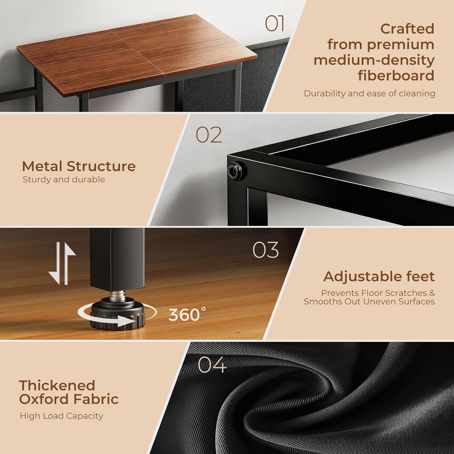 Vinyl Record Stand, 3-Tier Record Player Table with Left and Right Storage for Living Room Bedroom
