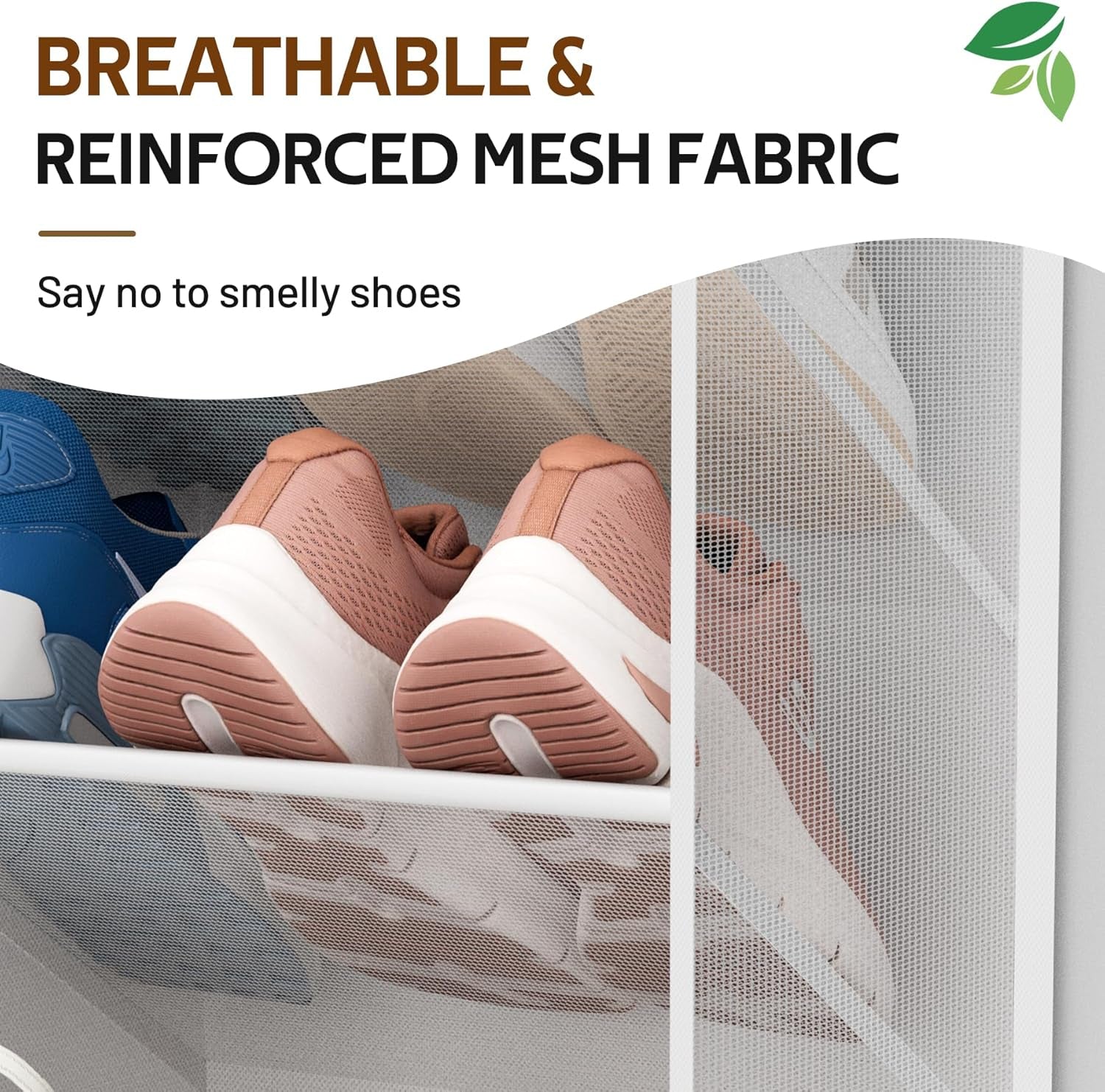 30 Pairs over the Door Shoe Organizer Breathable Mesh Hanging Shoe Rack for Closet Storage with Wide Deep Pockets 10 Tier Shoes Holder Fit All the Family'S Sneakers, Boots, Heels, White