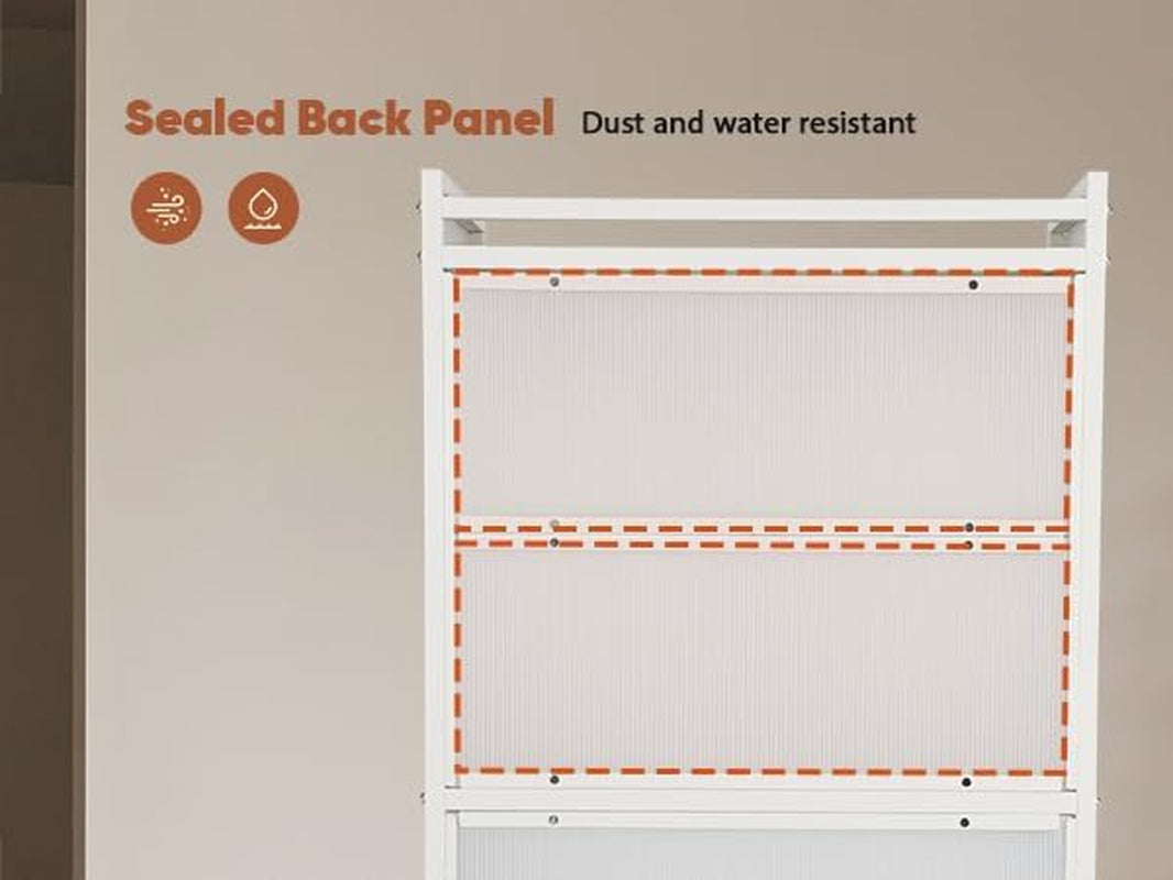 3-Tier over the Toilet Storage, White Bathroom Organizer over Toilet Easy to Assemble, Freestanding Storage Bathroom Shelves