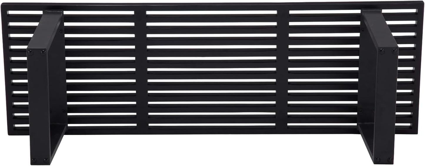 55" Black Solid Wood Entryway Bench, Modern Nelson End of Bed Bench for Bedroom W/Metal Legs, Dining Bench Long Ottoman for Front Entryway Living Room Dining Room Kitchen