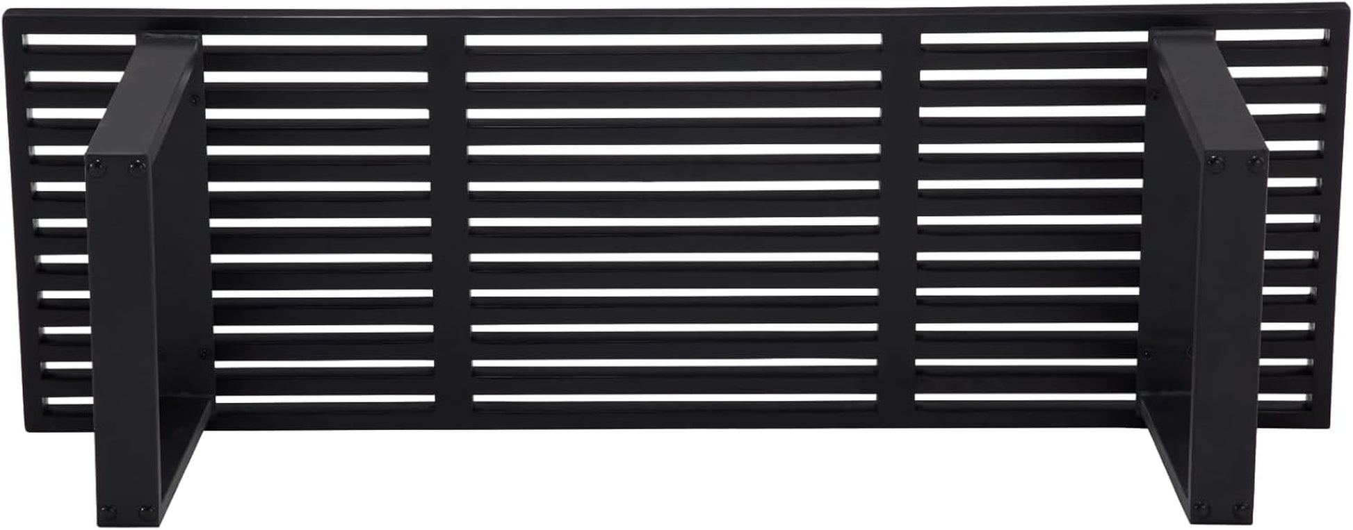 55" Black Solid Wood Entryway Bench, Modern Nelson End of Bed Bench for Bedroom W/Metal Legs, Dining Bench Long Ottoman for Front Entryway Living Room Dining Room Kitchen