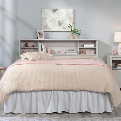 Dover Edge Full/Queen Bookcase Headboard, Glacier Oak Finish