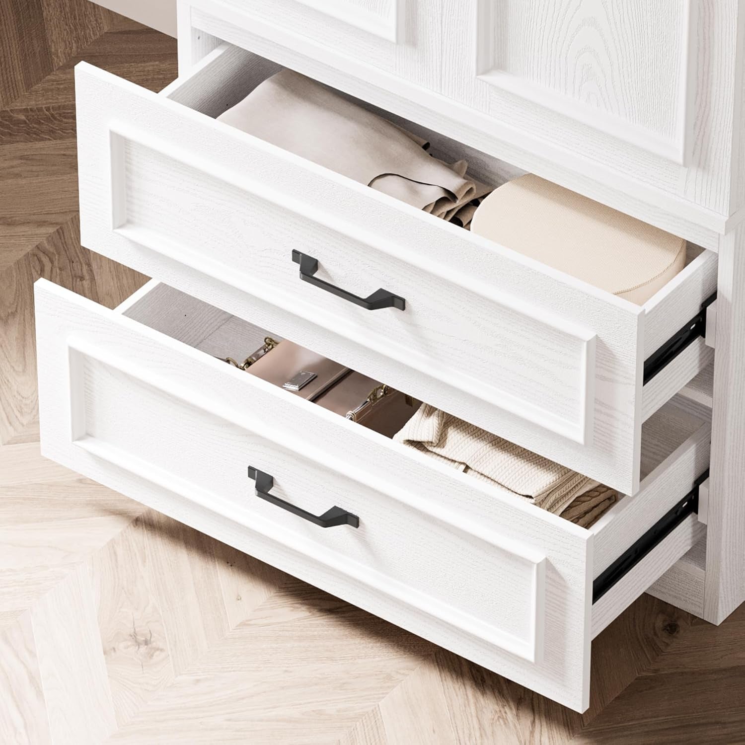 Armoire Wardrobe Closet with 2 Doors and 2 Drawers 70" H X 28" W Wooden Bedroom Freestanding Wardrobe Combination for Hanging Clothes, White