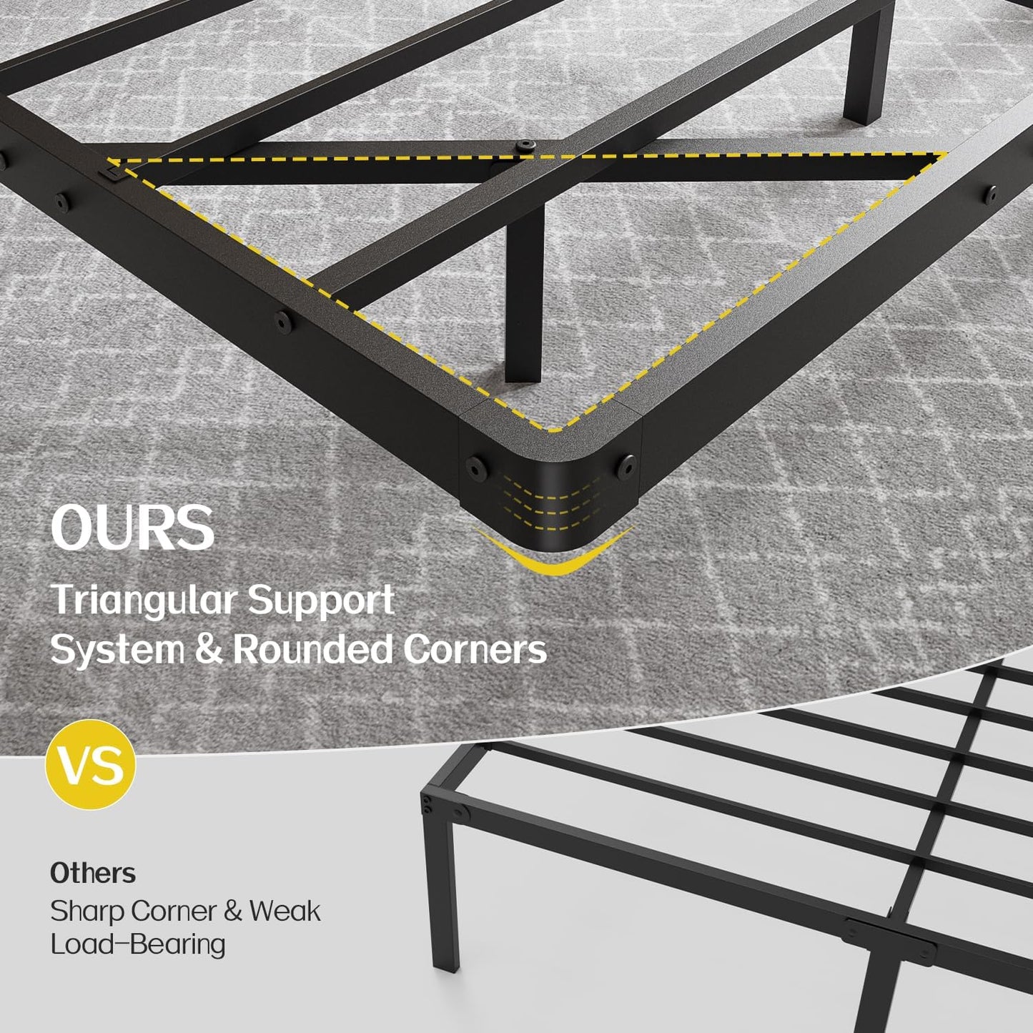 Full Size Modern Floating Bed Frame with Smart LED Lights, USB Charging Station, Sturdy Metal Platform, No Box Spring Needed, and Easy Assembly