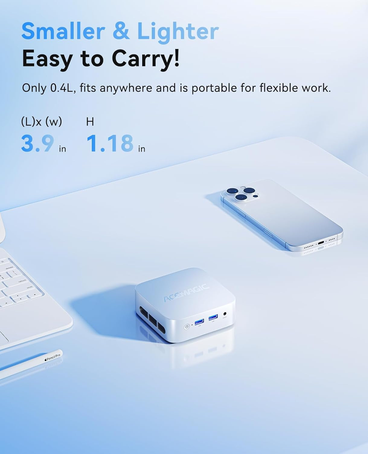 V1 Mini PC Computers, Intel Twin Lake N150(Turbo 3.6Ghz), 16GB DDR4 RAM 1TB M.2 SSD Mini Desktop Computer, 4K HDMI Dp/2Xusb3.2 Wifi6/Bt5.2, VESA Gbe, Htpc/Business Office Micro Pc