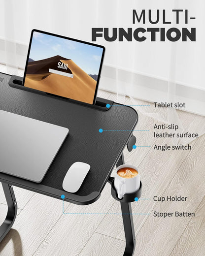 TV Tray Table - Heavy Duty Extra Large TV Trays, Upgraded Dinner Trays for Eating on Couch, Tilt & Height Adjustable Snack Table Laptop Desk for Sofa, Bedside and Recliner