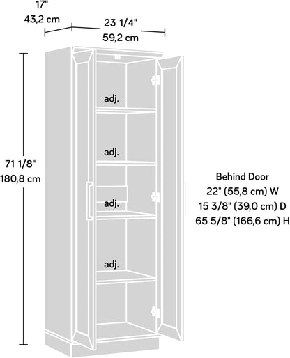 Homeplus Storage Cabinet/ Pantry Cabinets, Soft White Finish