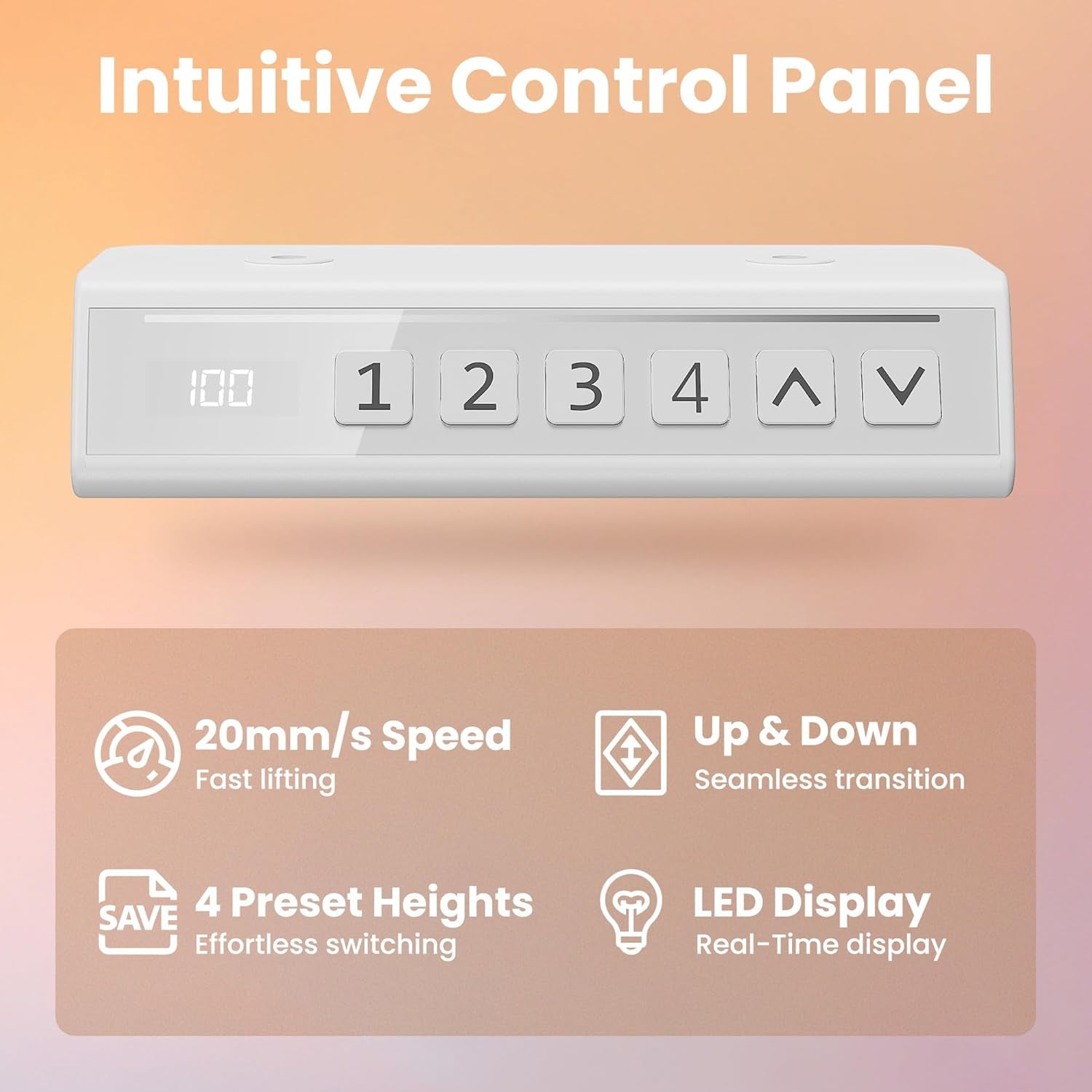 32" Small Electric Standing Desk Adjustable Height, 4 Memory Height Settings, Sit Stand up Desk for Home Office & Computer Workstation, Lightwalnut