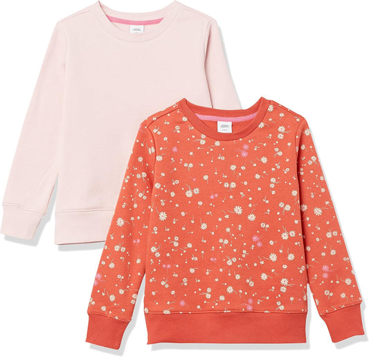 Girls Fleece Crewneck Pullover Sweatshirts
