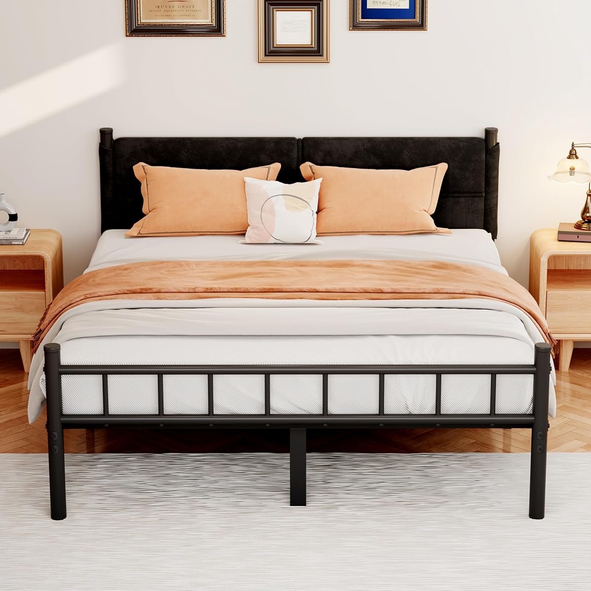 Metal Bed Frame, 14Inch Full Bed Frame with Headboard