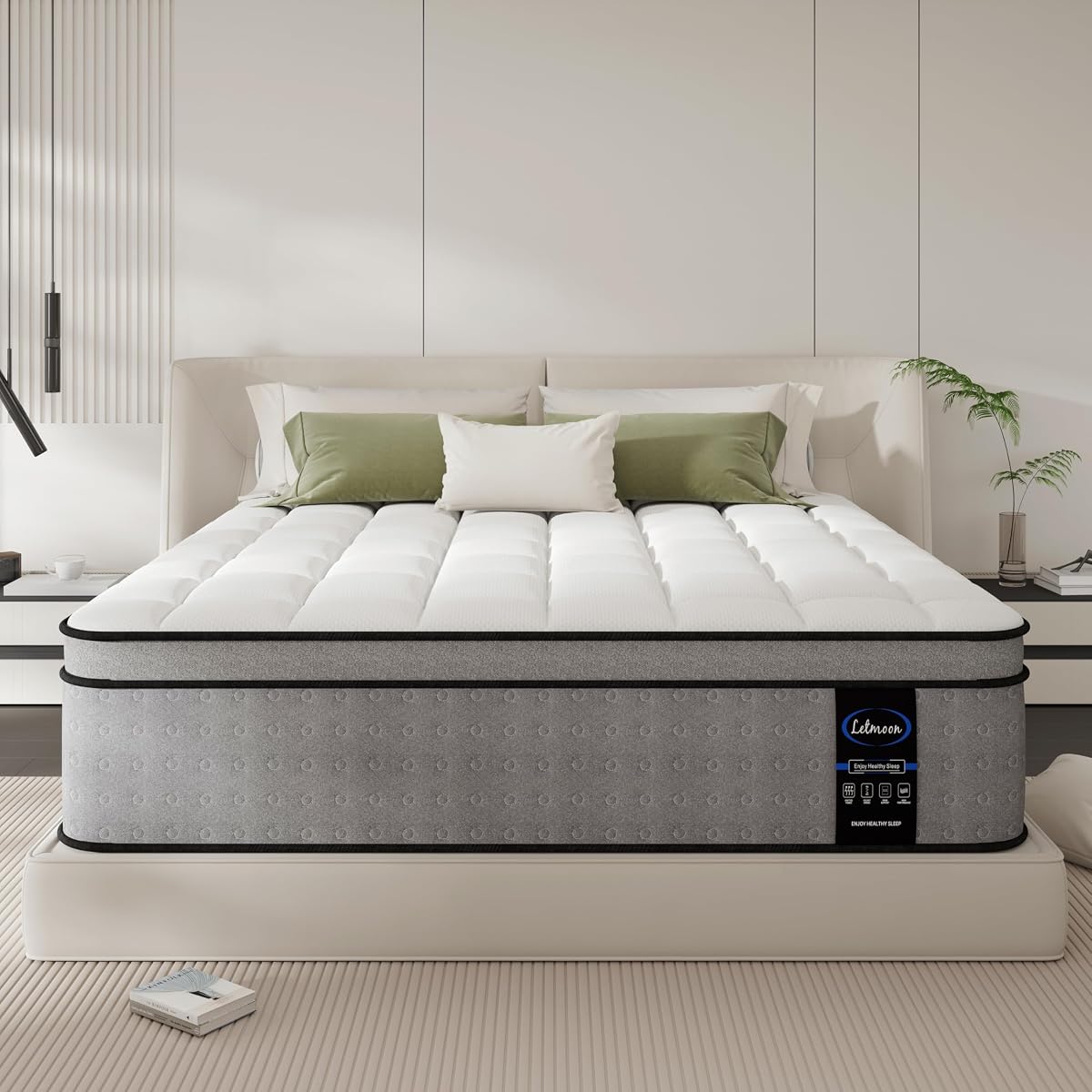 California King Mattress, 14 Inch Luxury Hybrid Cal King Mattress
