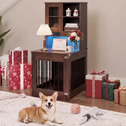 Dog Crate Furniture for Small Dogs, Wooden Dog Kennel Nightstand