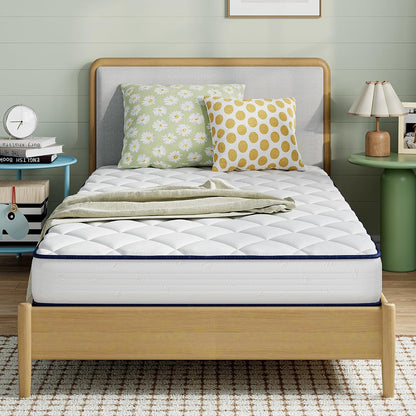 8 Inch Full Mattress, Bonnell Spring Hybrid with Spine Support