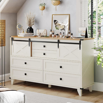 Farmhouse 6 Drawer Dresser for Bedroom