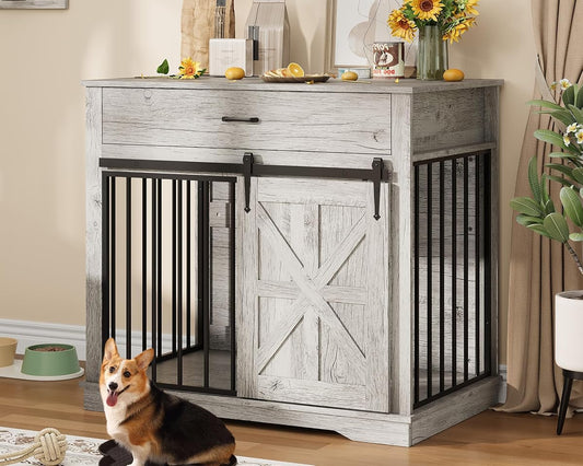 37.8" W Dog Crate Furniture for Small/Medium Dogs