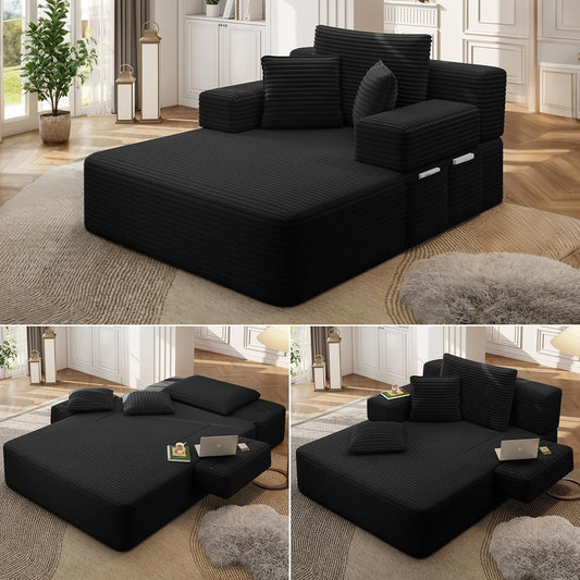 70" Oversized Boneless Chaise Lounge Chair Indoor