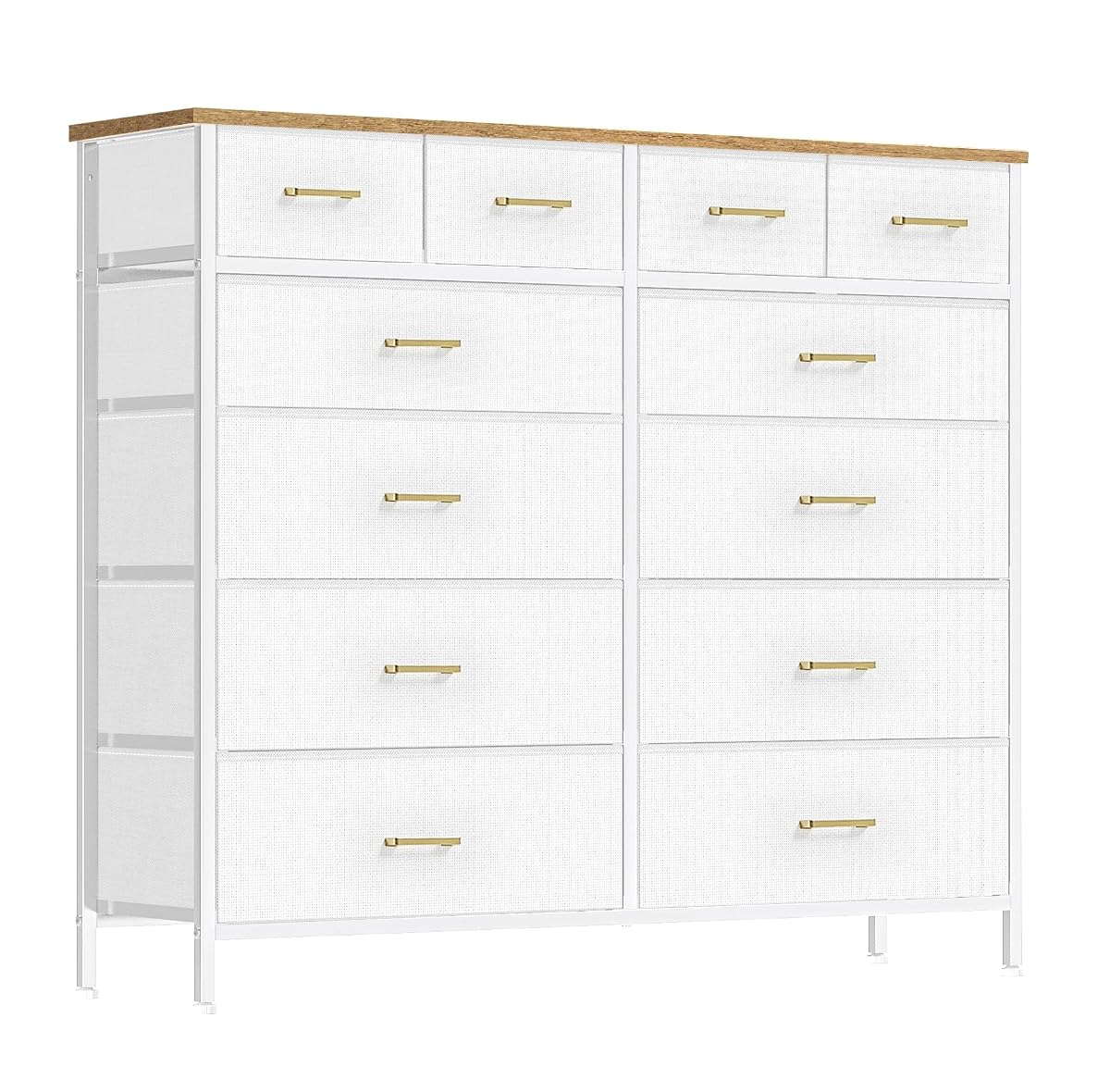 Dresser for Bedroom with 12 Deep Drawers, Wide Chest of Drawers