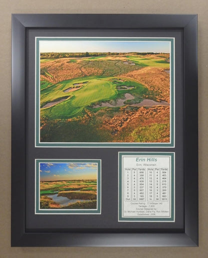 PGA Erin Hills Golf Course Double Matted Photo Frame, 12" x 15", (12987U)