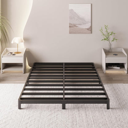 4 Inch Full Bed Frame Low Profile No Box Spring Needed