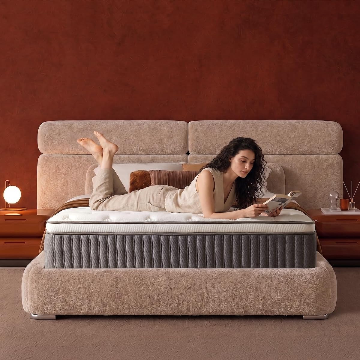 Queen Mattress 12 Inch, Memory Foam Hybrid, Medium Firm