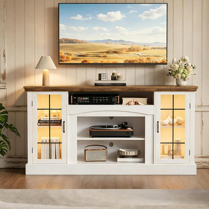 58" Farmhouse TV Stand for 65 Inch TV