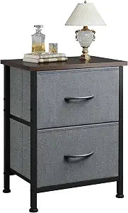 Nightstand, 2 Drawer Dresser for Bedroom, Small Dresser with 2 Drawers, view 2