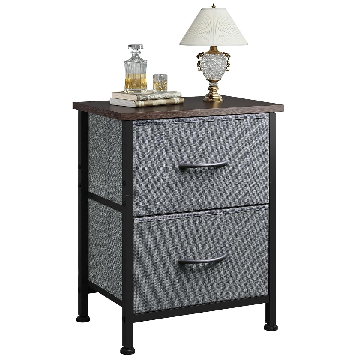 Nightstand, 2 Drawer Dresser for Bedroom, Small Dresser with 2 Drawers