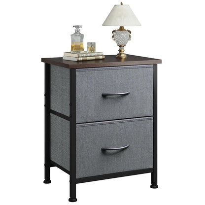 Nightstand, 2 Drawer Dresser for Bedroom, Small Dresser with 2 Drawers