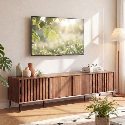 4-Door TV Stand for 80 Inches TVs