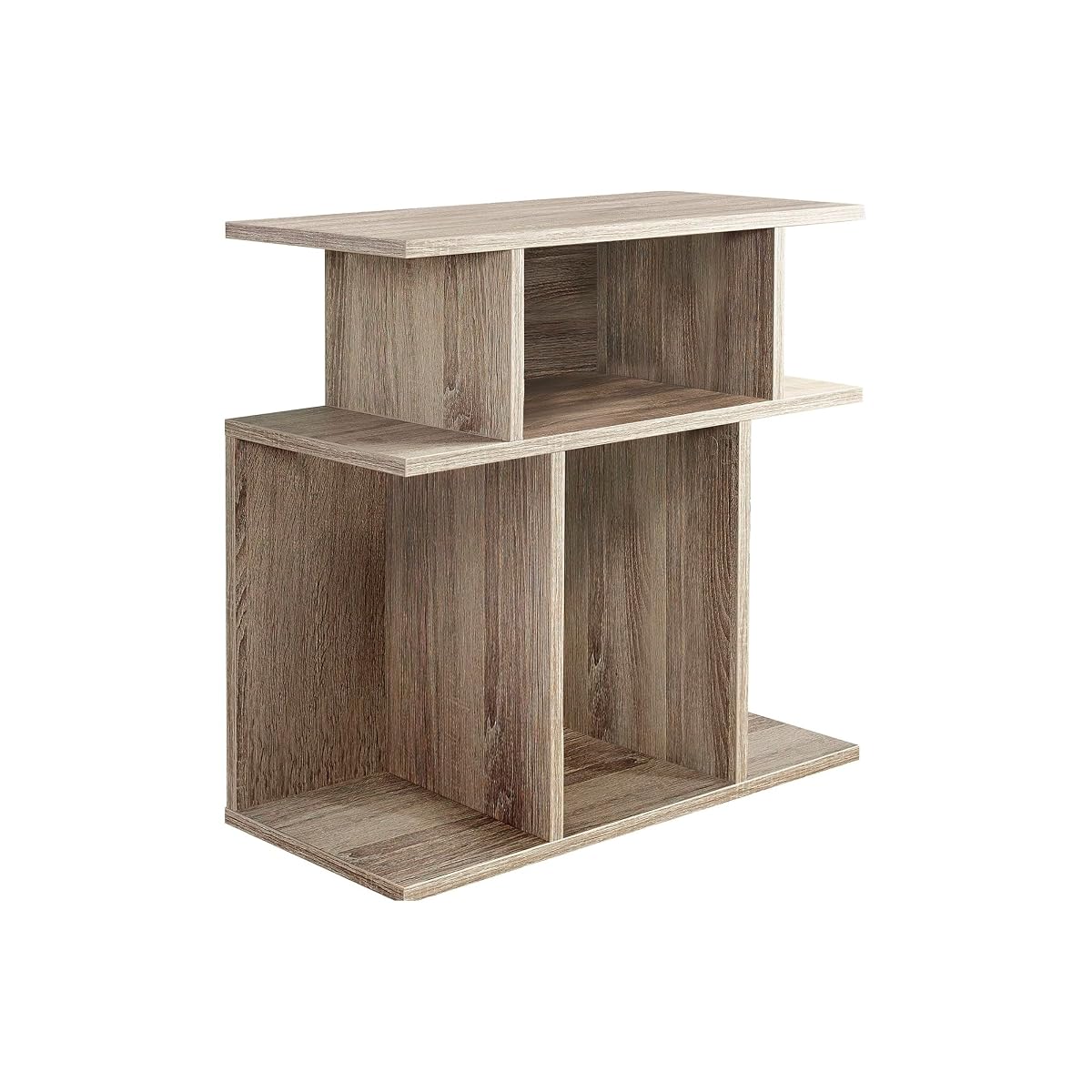 Monarch Specialties, Accent Side Table, Dark Taupe Reclaimed-Look, 24H"