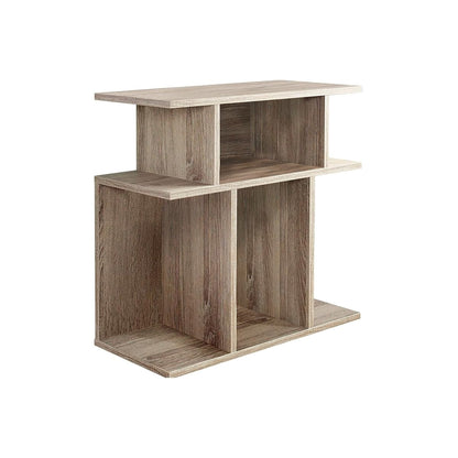 Monarch Specialties, Accent Side Table, Dark Taupe Reclaimed-Look, 24H"