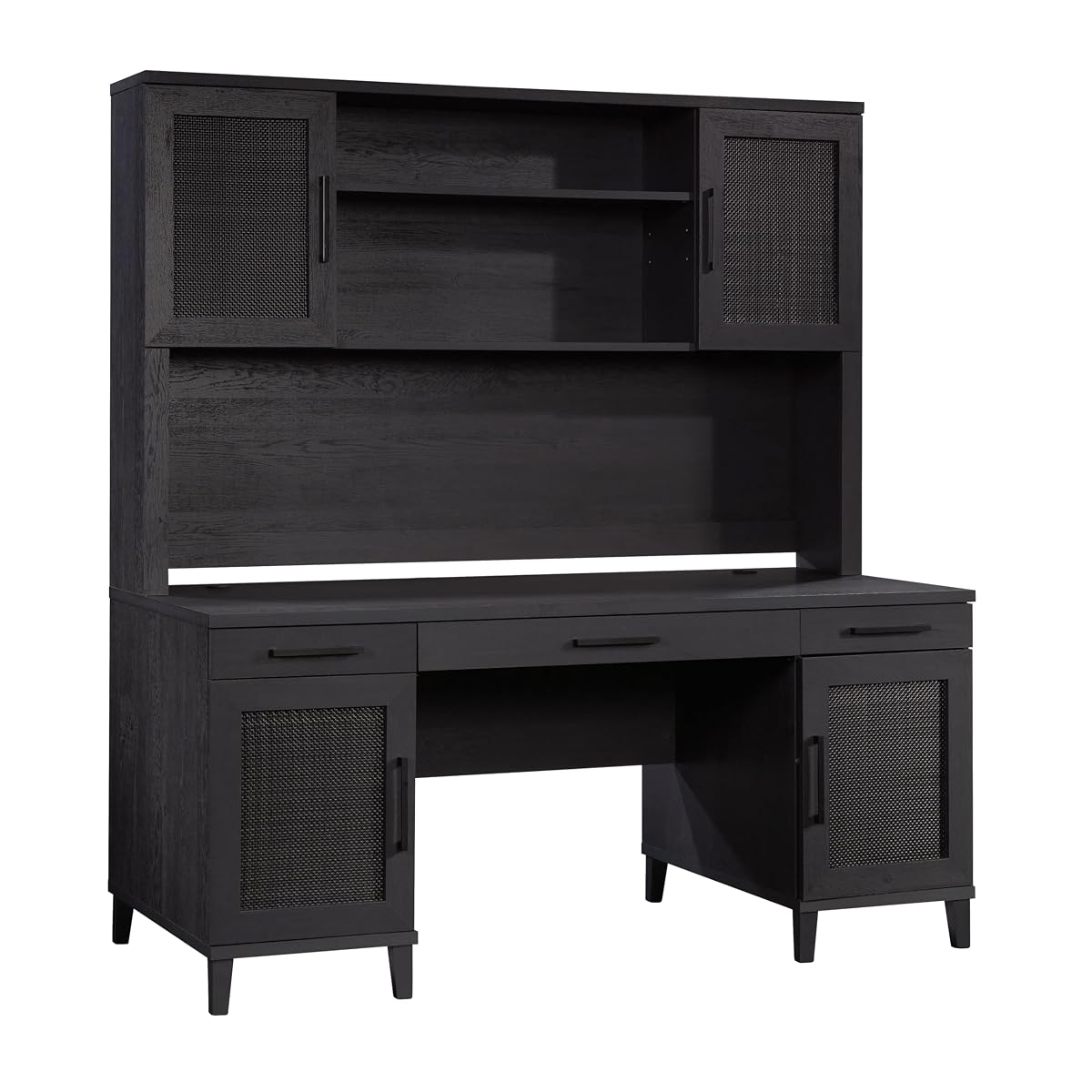 Tiffin Line Commercial Office Hutch, in Raven Oak Finish