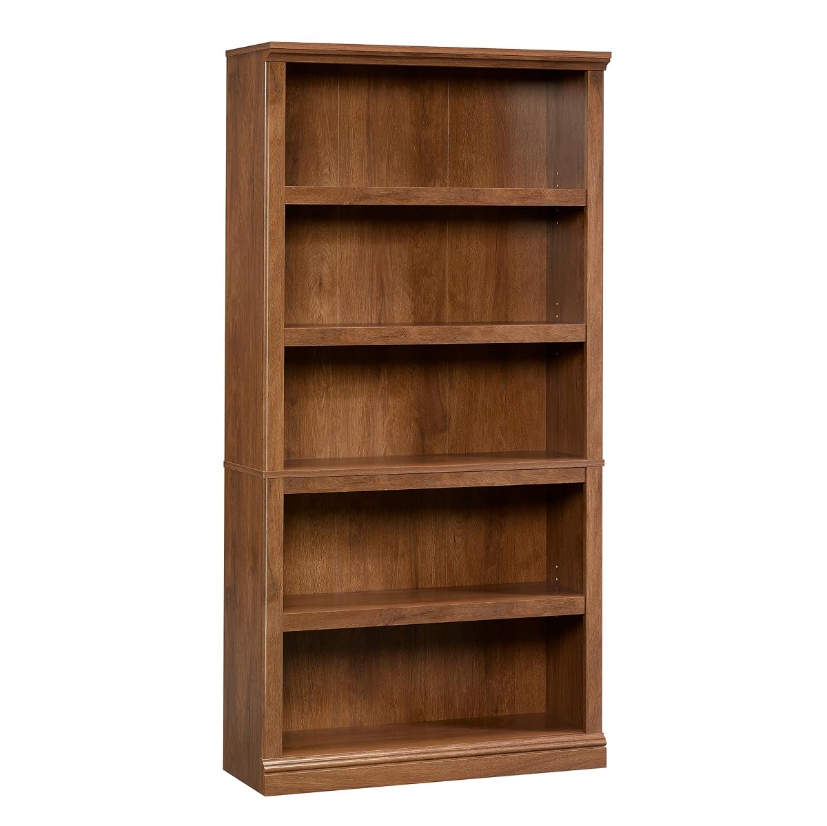 5-Shelf Split Bookcase/ Book shelf, Oiled Oak finish