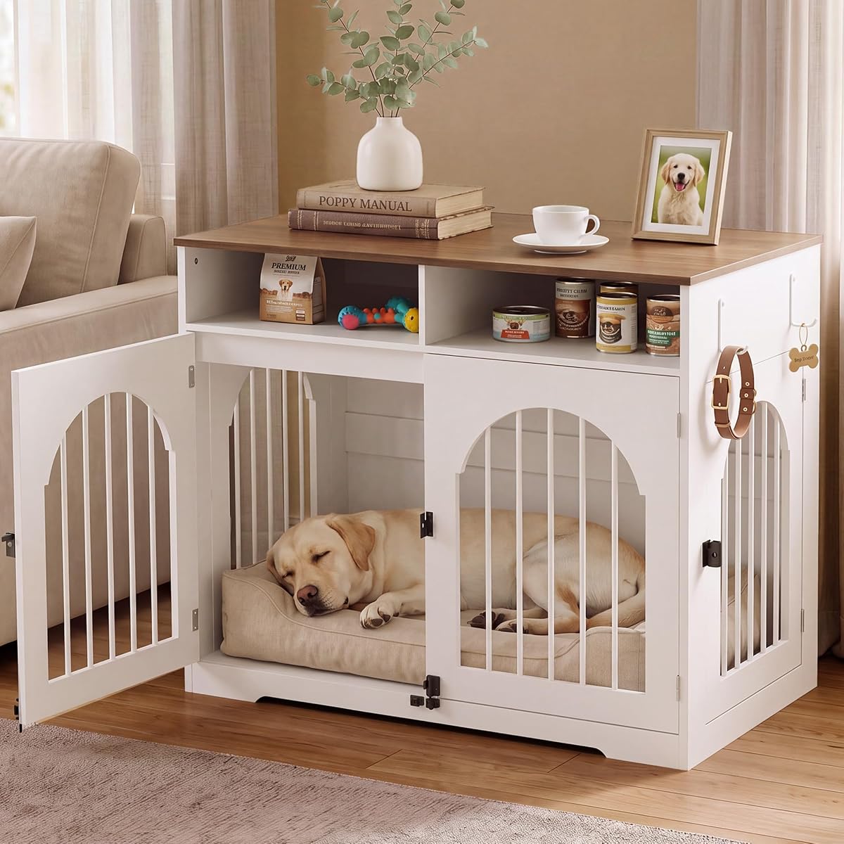 39'' Dog Crate Furniture, Dog Kennel Indoor for Medium/Large Dogs
